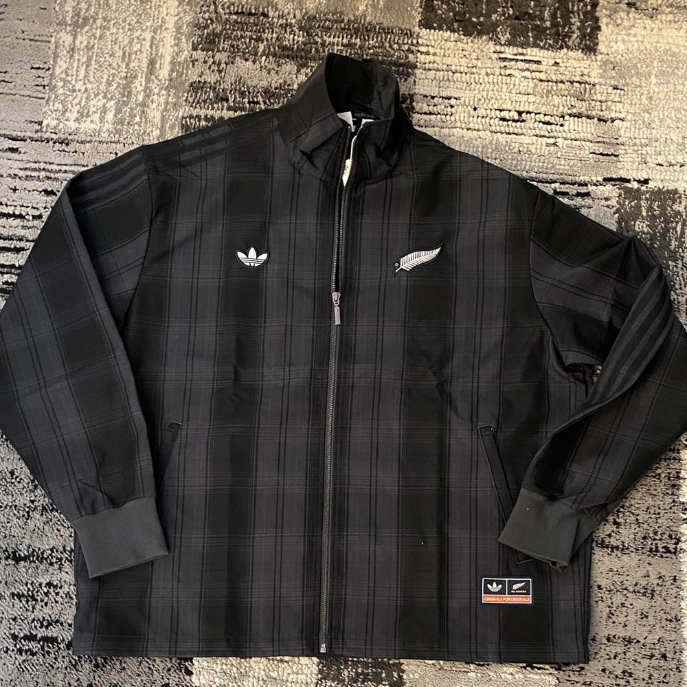 New Adidas Originals All Blacks Rugby Firebird woven Jacket Large